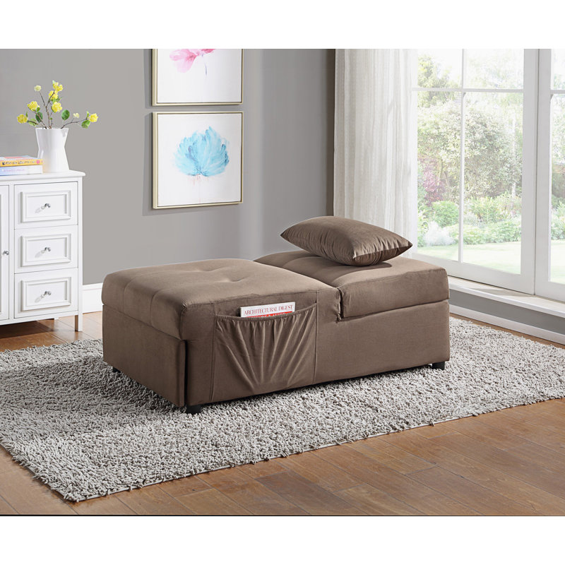 Banc de rangement avec lit escamotable Modern, Brun