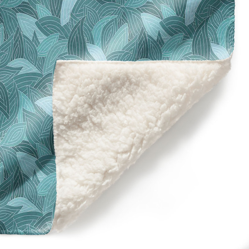 Couverture en sherpas bleues, l 51 po x L 60 po