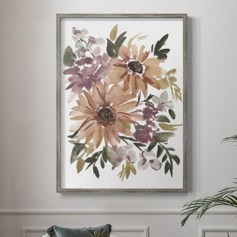 «Spring Fling Bouquet VI», reproduction encadrée - bois massif, 11" H x 9" W