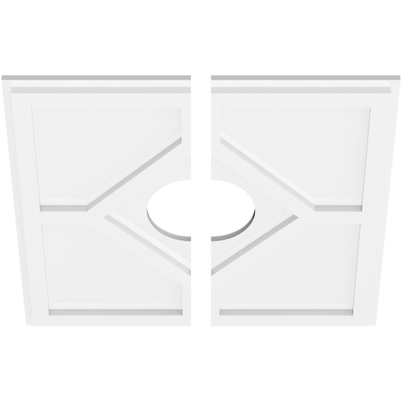Médaillon de plafond contemporain en PVC de qualité architecturale 40 po x P 6 po x P 14 po x P 1 po