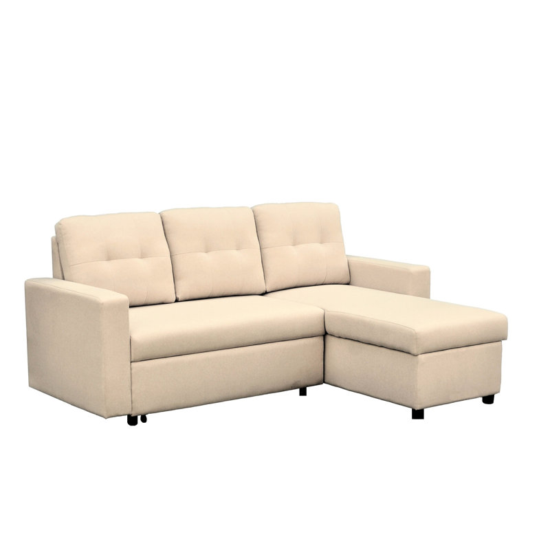 Canapé-lit modulaire convertible beige, canapé-lit en L 3, modulaire pour, Chenille beige
