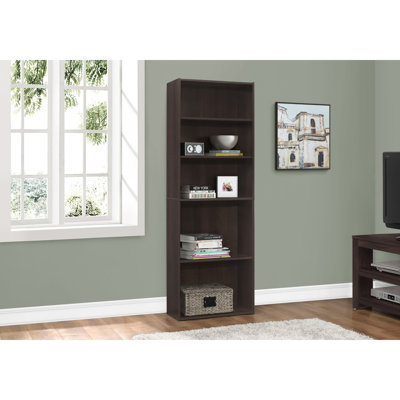 Bibliothèque 6 niveaux H 72 pouces pour bureau ou chambre à coucher