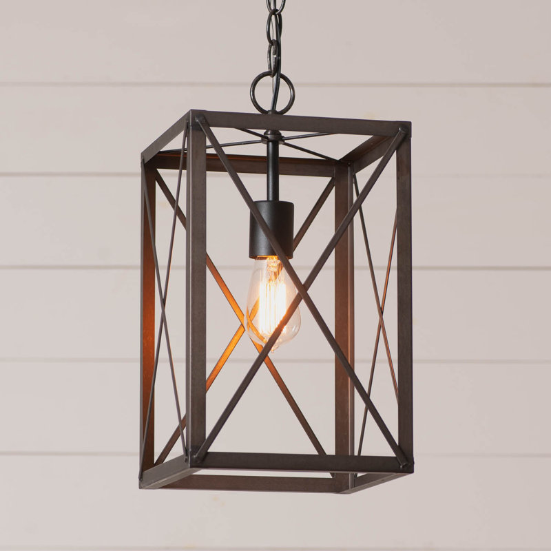 Luminaire suspendu carré à 1 lumière
