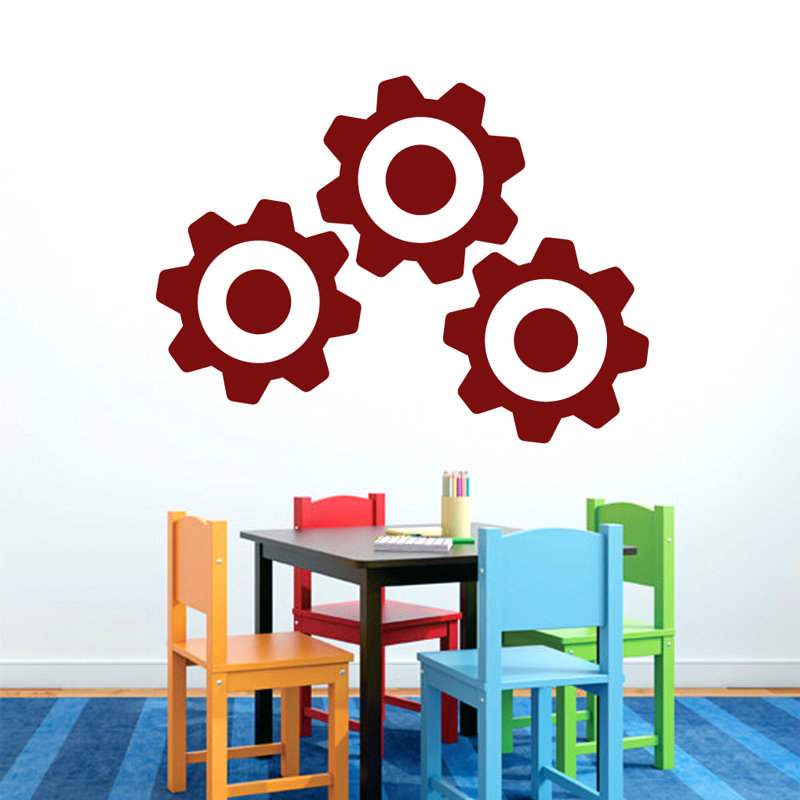 Abstract Non-Wall Damaging Wall Decal, Cranberry