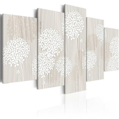 Floral Botanical Style - 5 pièces, impression sur toile tendue