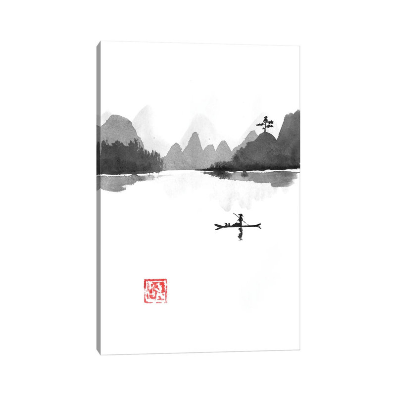 Island by Péchane - Painting on Canvas, 101.6 cm H x 66.04 cm W x 3.175 cm D, Wrapped Canvas