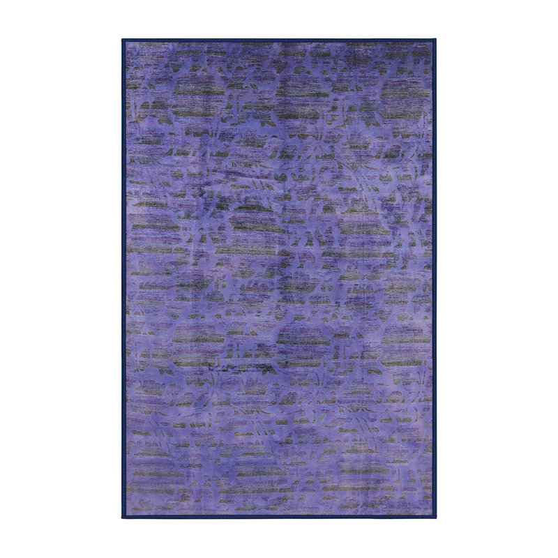 Tapis mauve abstrait, Tapis de couloir 2 pi x 5 pi