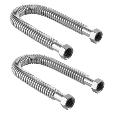 Ensemble de chauffe-eau, connecteur flexible de chauffe-eau de 24 po de longueur, ensemble d'installation de chauffe-eau avec raccord d'entrée et de sortie FIP de 1 po FIP x 1 po pour la salle de bain, la cuisine, la salle de lavage, la chaufferie