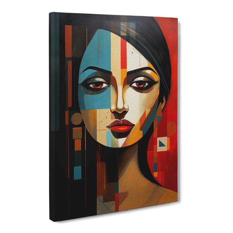 Indian Woman Constructivism - No Frame Print, 50cm H x 35cm W x 3cm D