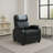 Manual Recliner with Cup Holder & Auto Footrest – Black PU