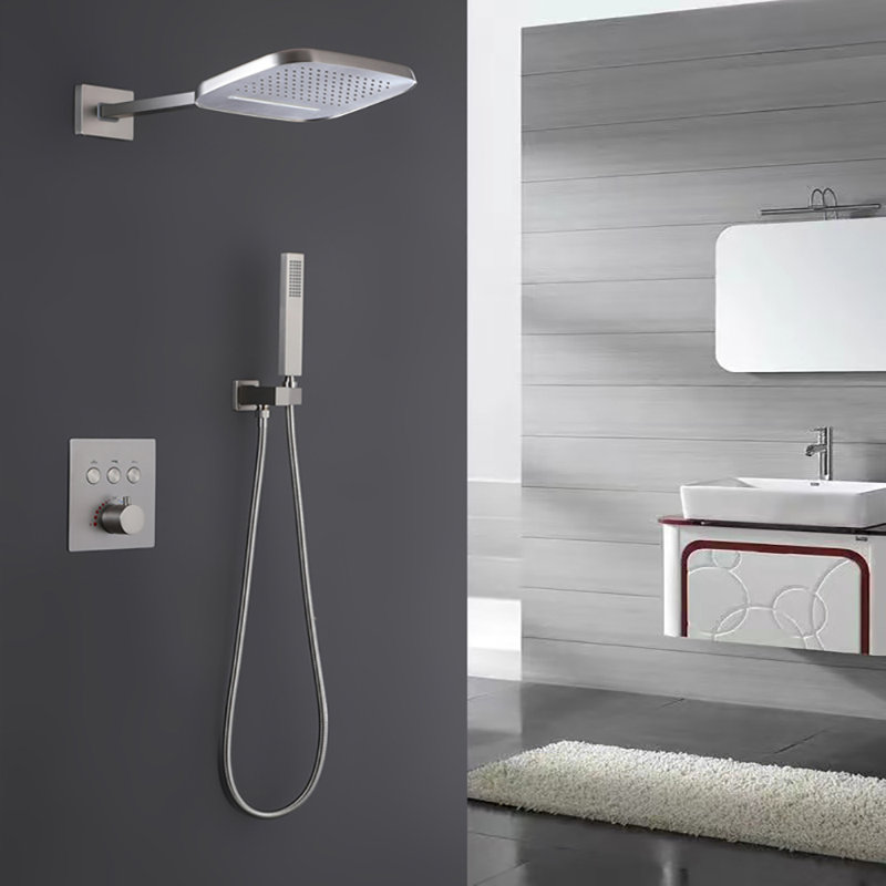 All-In-One Kit with Rough in-Valve, Brushed Nickel