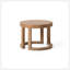 Outdoor Acacia Wood Side Table, 18" Solid Side Table For Patio, Pool, Porch ( Brown Wash)