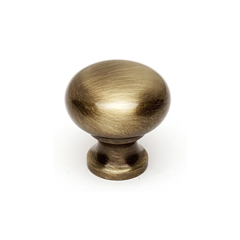 Mushroom Knob, Antique English, 1" H x 1" W x 0.63" D