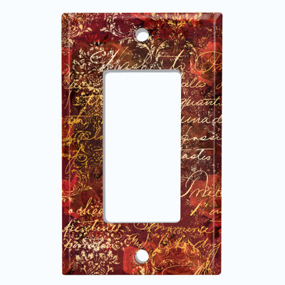 Patterned 1 - Gang Rocker Standard Wall Plate