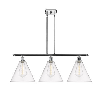 Luminaire suspendu linéaire à 3 lumières pour îlot de cuisine Alzata