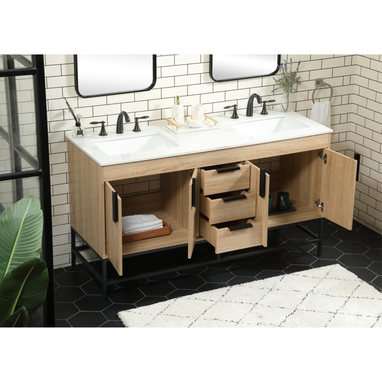 Wade Logan® Sauget 60 Double Bathroom Vanity Set, Wayfair