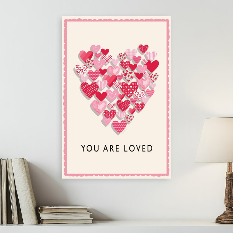 Art mural abstrait fantaisiste You Are Love, H 24 po x l 16 po