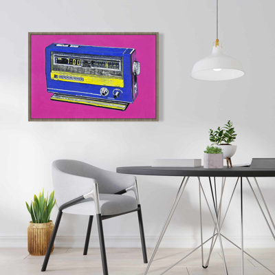 Retro Radio Alarm Canvas | Blue Frame Musical Bedroom Decor