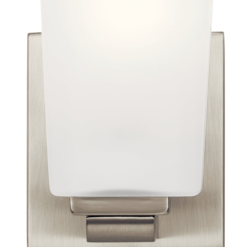 Steel Armed Sconce, Brushed Nickle