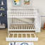 Lit superposé double au-dessus de double avec lit gigogne Darric par Harriet Bee-90400033