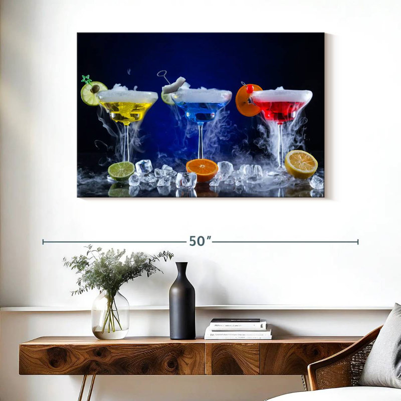 Yarlin Frosty Martini Cocktail, H 26 po x l 39 po