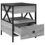 Daneli 40cm W Steel Bedside Table-2087432862