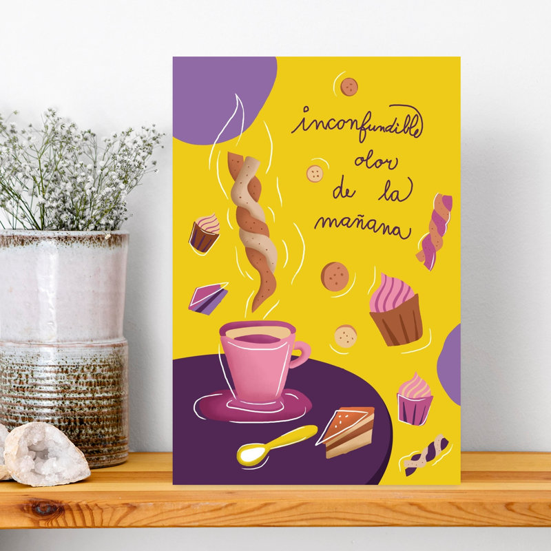 Sweet Morning Coffee Wall Art, 18" H x 12" W