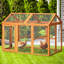 Grand poulailler en bois avec motif brillant, 4,6 pi x 2,8 pi, orange - pour 1 à 3 oiseaux, assemblage requis, poulets