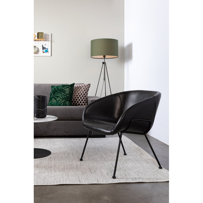 Feston Lounge Chair, Brown Faux Leather