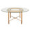 Round Mimi Country Glass Top Dining Table