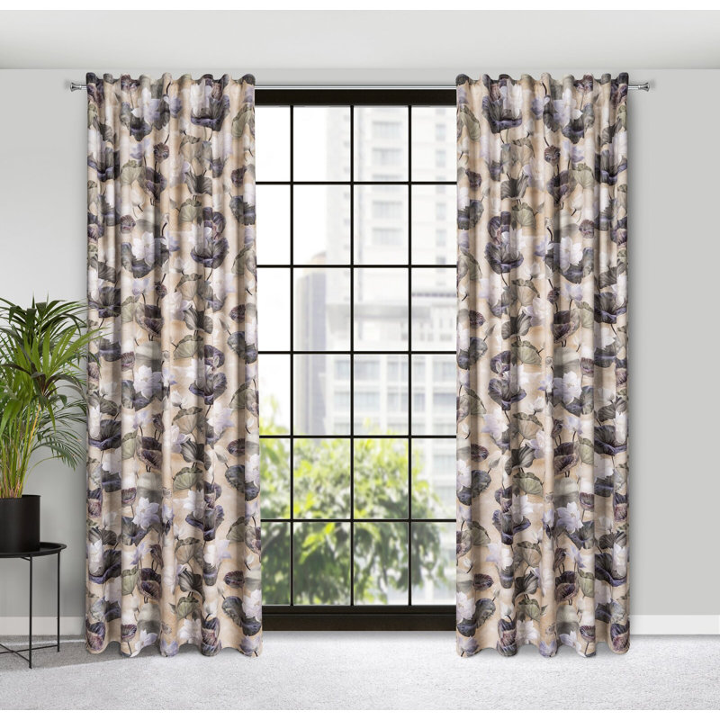 Abbaas Pencil Pleat Blackout Thermal Single Curtain