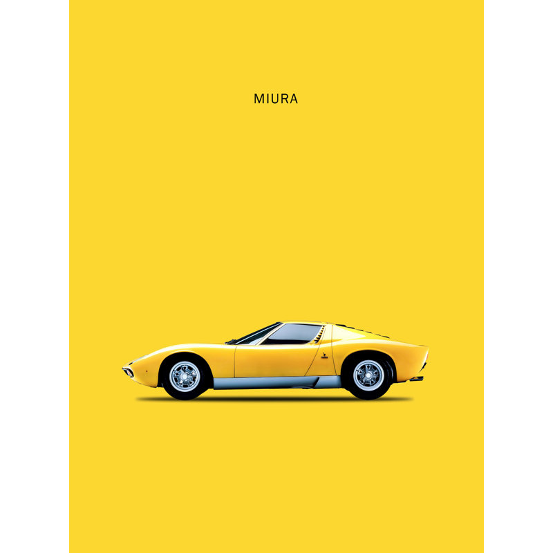 «Lambo Miura 72» par Mark Rogan, reproduction sur toile tendue, H 40 po x l 30 po