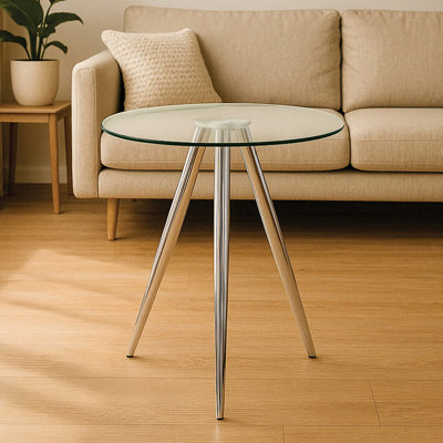 Beacsfield Round Glass Top Dining Table
