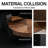 Modern 2-Piece Nesting Coffee Table Set, Round Wood Grain Media Table and Glass Side Table with Solid Legs
