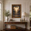 «Glove White Dove» au milieu de nuages sombres, art mural sur toile-733554509