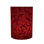 Abat-jour tambour en tissu H 11 po (araignée) rouge