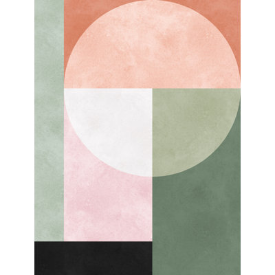 Muted Color Block Shapes Print