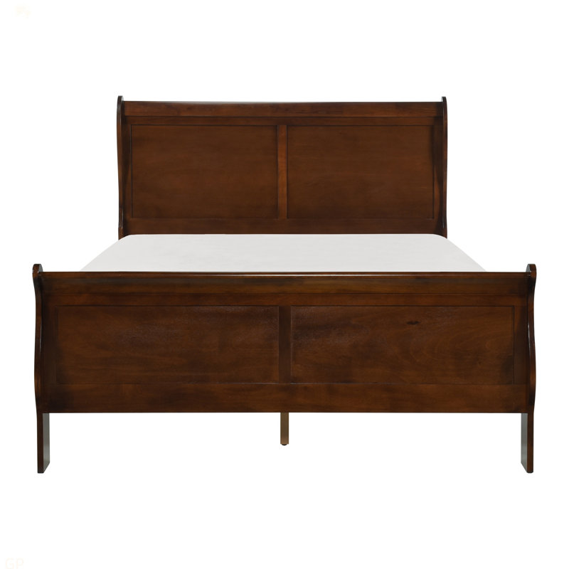 Lit-bateau classique de style Louis Philipe, Double, Brun