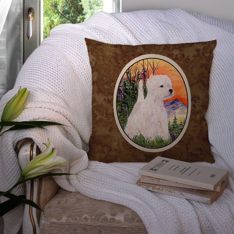 Coussin décoratif intérieur/extérieur westie