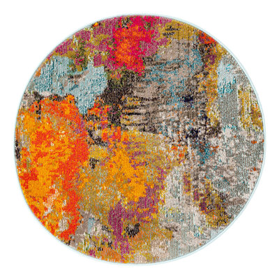 Washable Abstract Indoor Rug