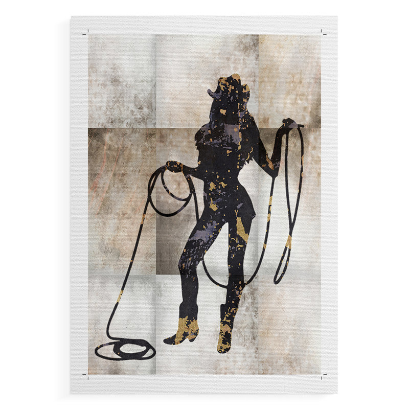 Cowgirl III - Impression sur toile seulement - NON-CADRE, H 48 po x l 32 po