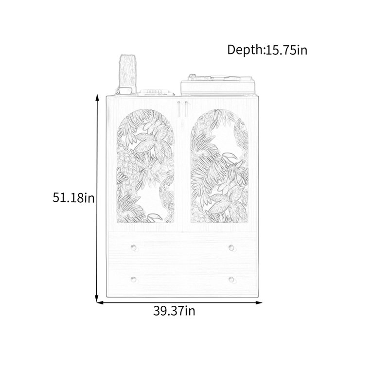 Armoire en pin durable avec tiroirs de rangement
