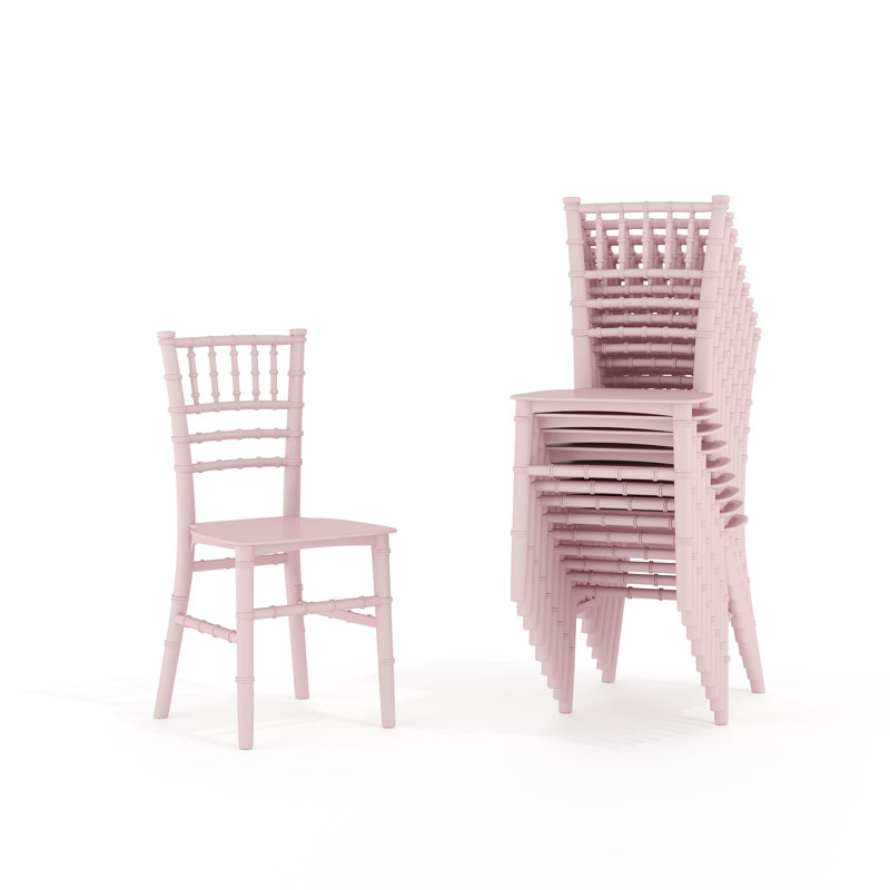 Elegant Kids White Resin Chiavari Event Chair Set