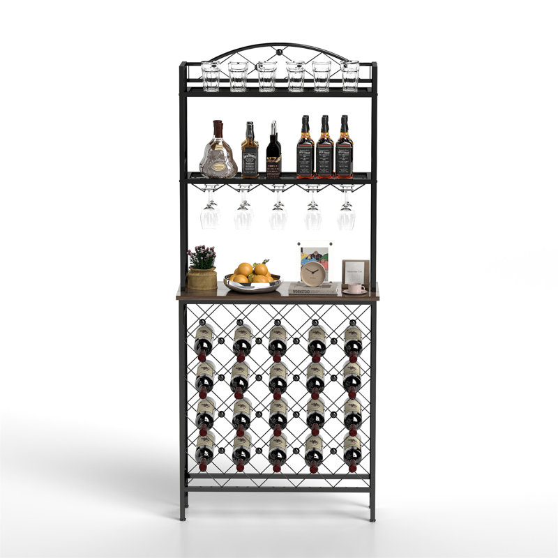 Industrial Wine Rack Bar Table