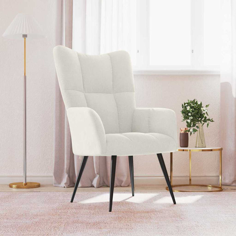 Horald Upholstered Armchair, Pink Polyester