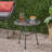 Orlando Outdoor Glass Top Faux Rattan Side Table,Tempered Glass Top End Table For Balcony Porch Deck-83605737