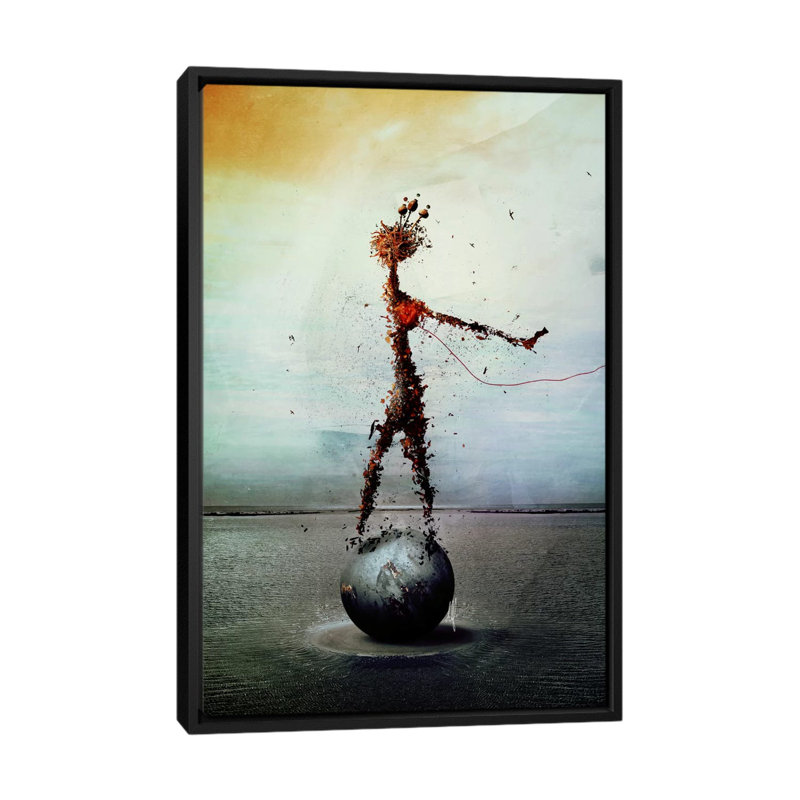 « sang », impression sur toile, H 26 po x l 18 po x P 1,5 po, Toile encadrée noire, Pas de tapis