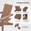 Chaise Adirondack pliante en polyéthylène haute densité Delman avec porte-gobelet double (ensemble de 2)-1754584646
