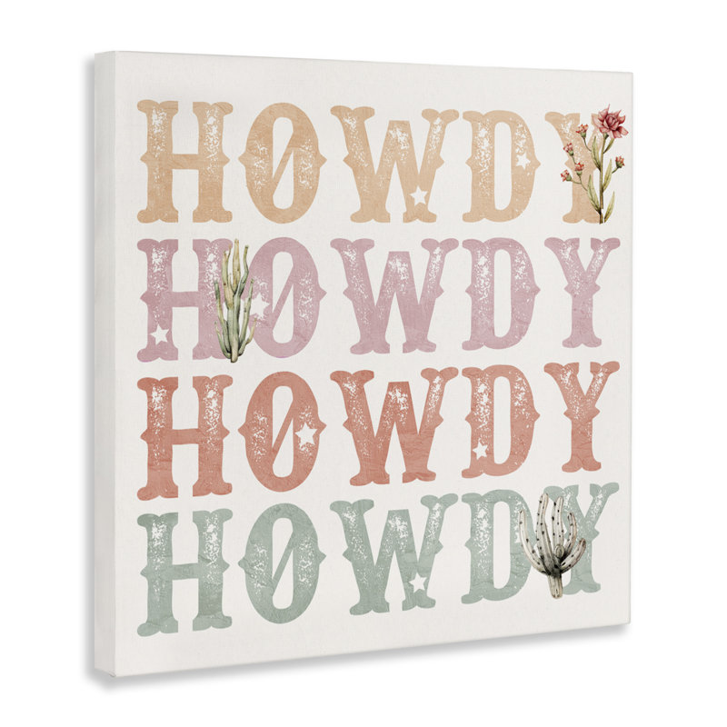Toile rétro «Howdy Rainbow», par Kim Allen, H 24 po x l 24 po