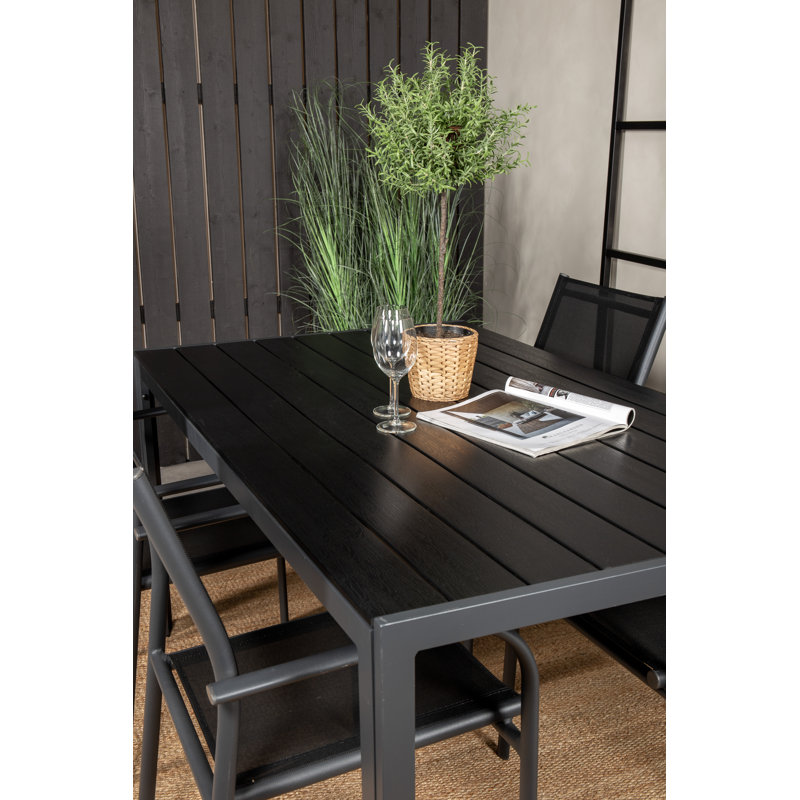 Hiran 4 - Person Patio Dining Set with Rectangular Table